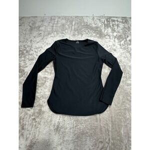Old Navy Rash Guard Swim Top Womens Size Medium Black Long Sleeve EUC